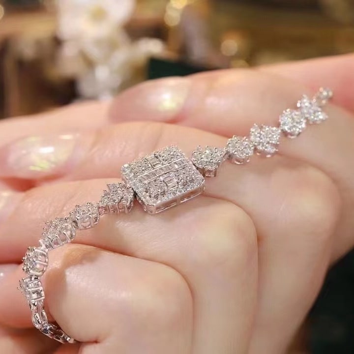 14k Gold 1.4 Ct Natural H Diamond Bracelet - 2