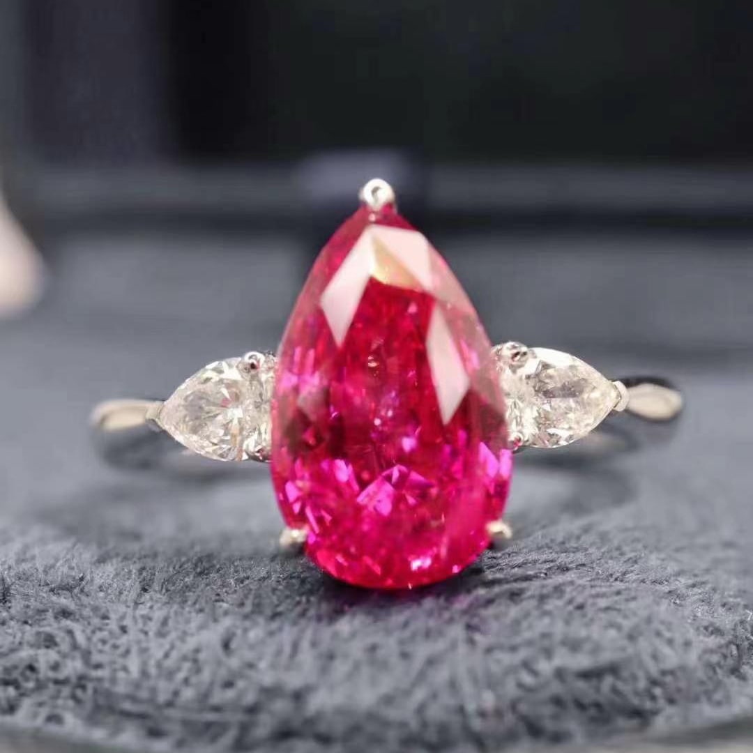 14k Gold 3.26 Ctw Natural Sapphire & Diamond Ring - 4