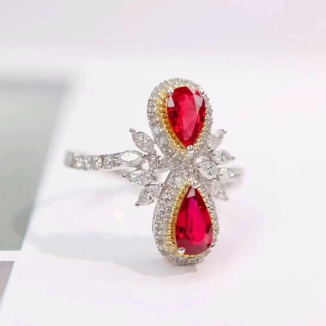 14k Gold 1.85 Ctw Natural Ruby & Diamond Ring - 4