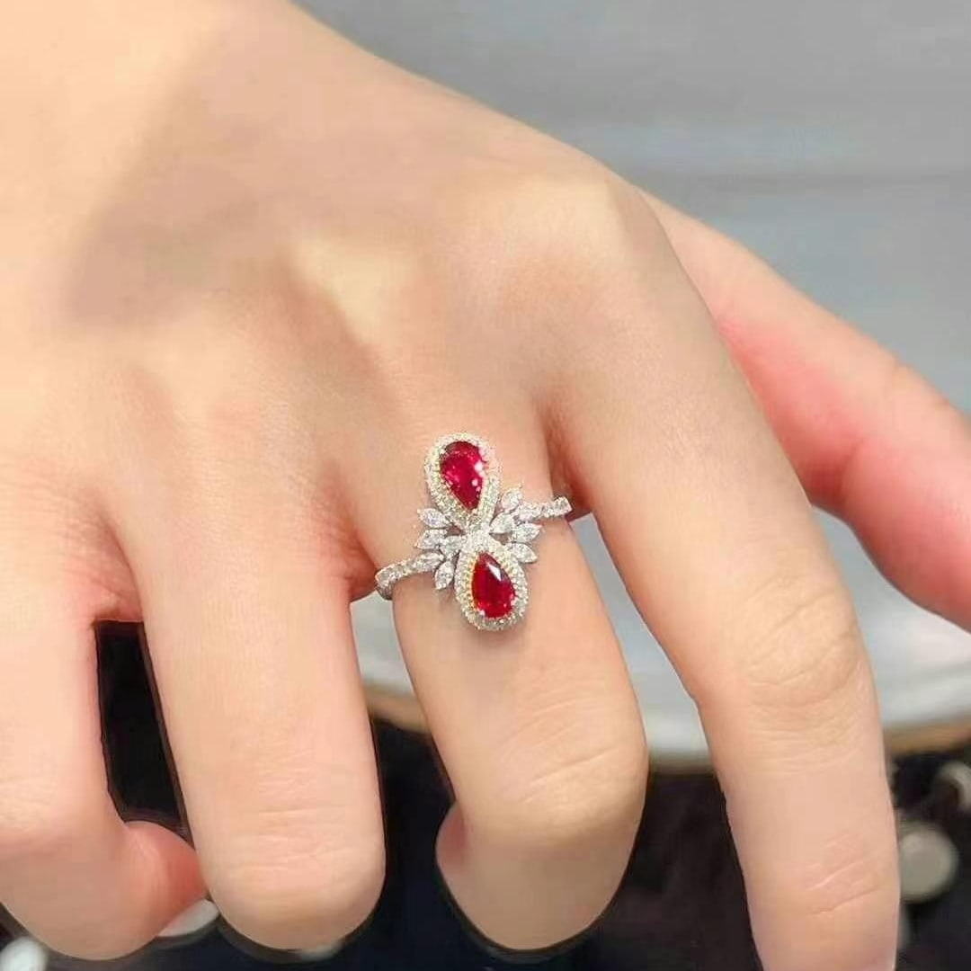 14k Gold 1.85 Ctw Natural Ruby & Diamond Ring - 5