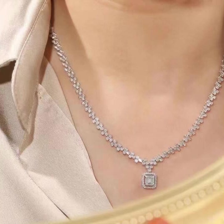 14k Gold 2.5 Ct Natural H Diamond Necklace - 6