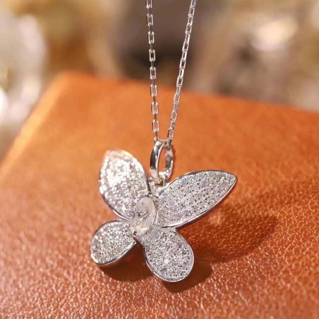 14k Gold 0.37 Ct Natural H Diamond Necklace - 3