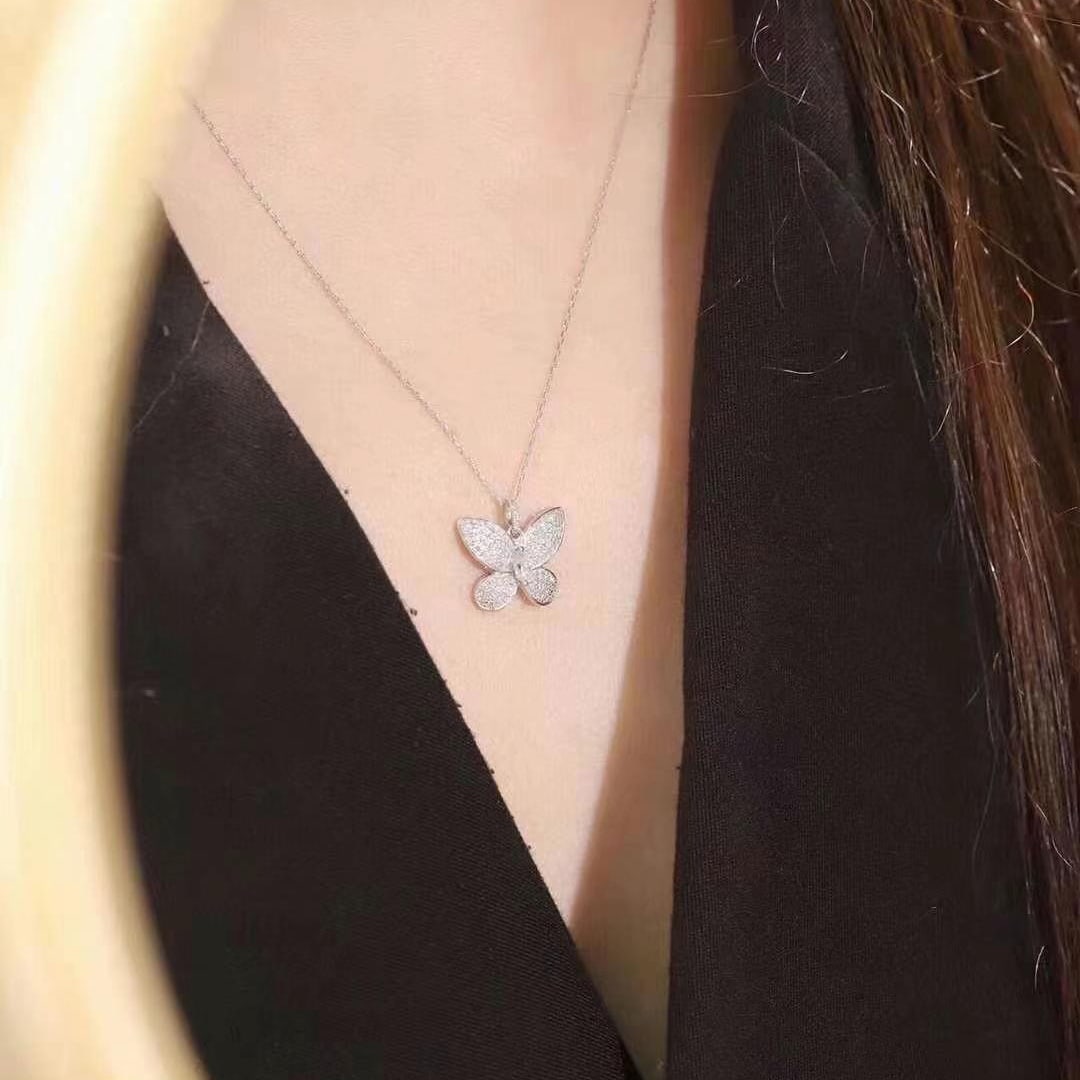 14k Gold 0.37 Ct Natural H Diamond Necklace - 5