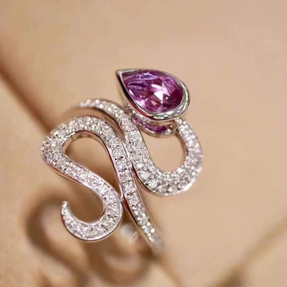 14k Gold 1.27 Ctw Natural Sapphire & Diamond Ring - 5