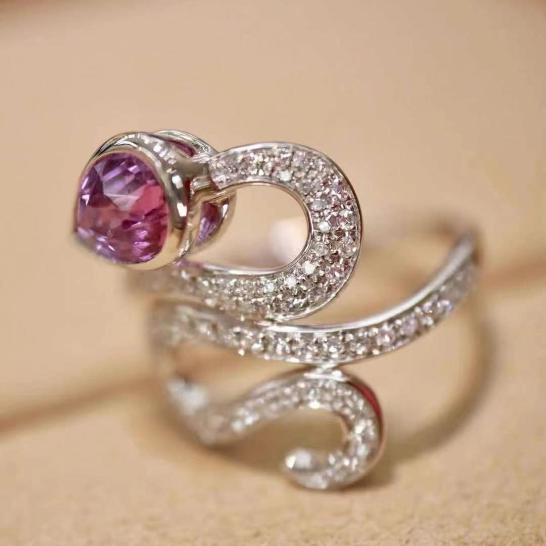 14k Gold 1.27 Ctw Natural Sapphire & Diamond Ring - 6