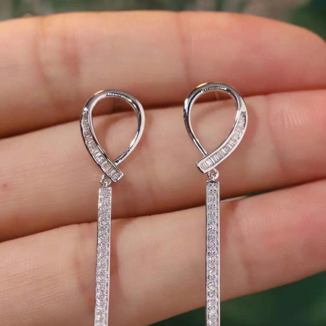 14k Gold 0.4 Ct Natural H Diamond Earrings - 2