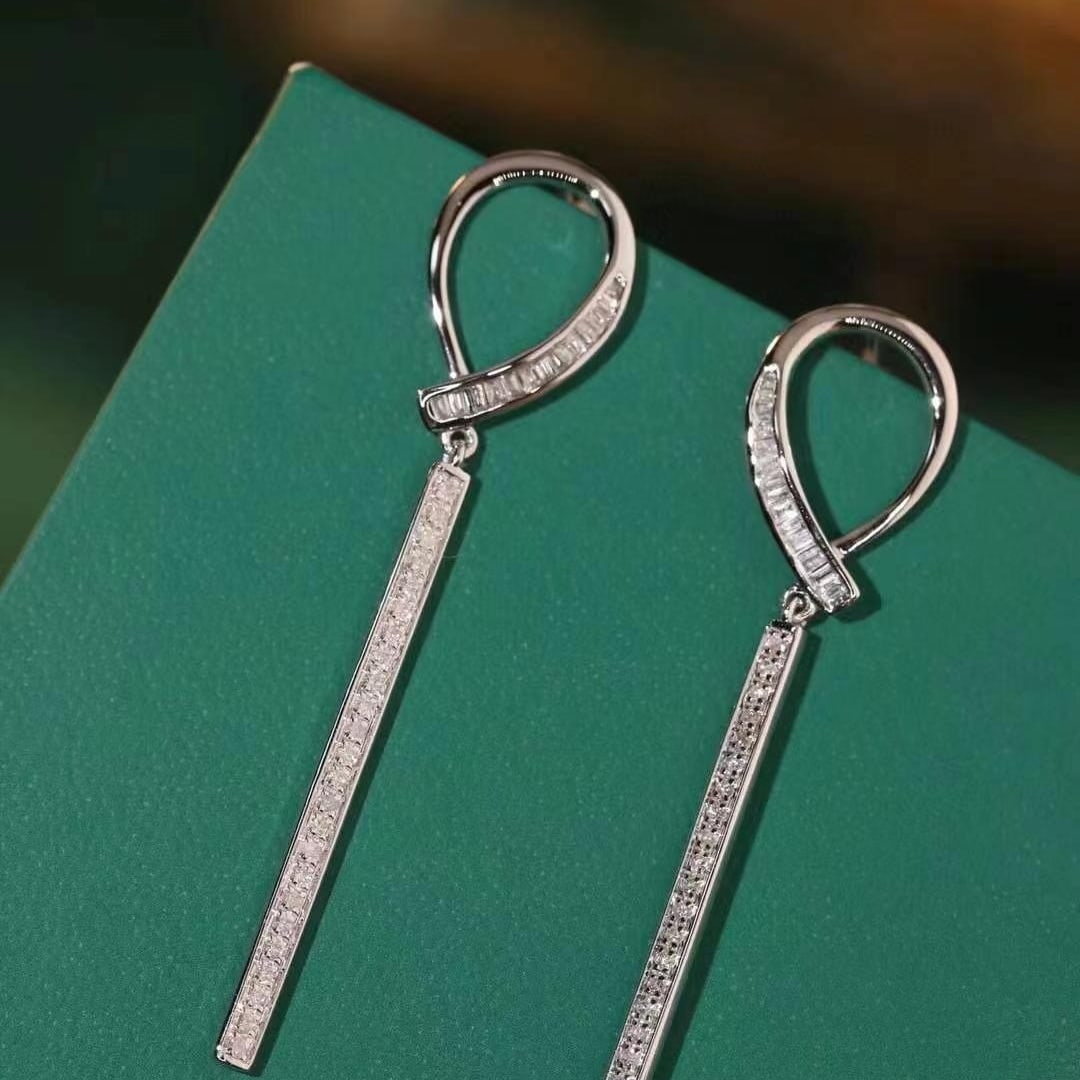 14k Gold 0.4 Ct Natural H Diamond Earrings - 5