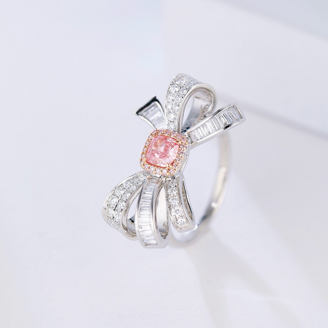 14k Gold 1.25 Ctw Natural Pink Diamond & Diamond Ring - 4