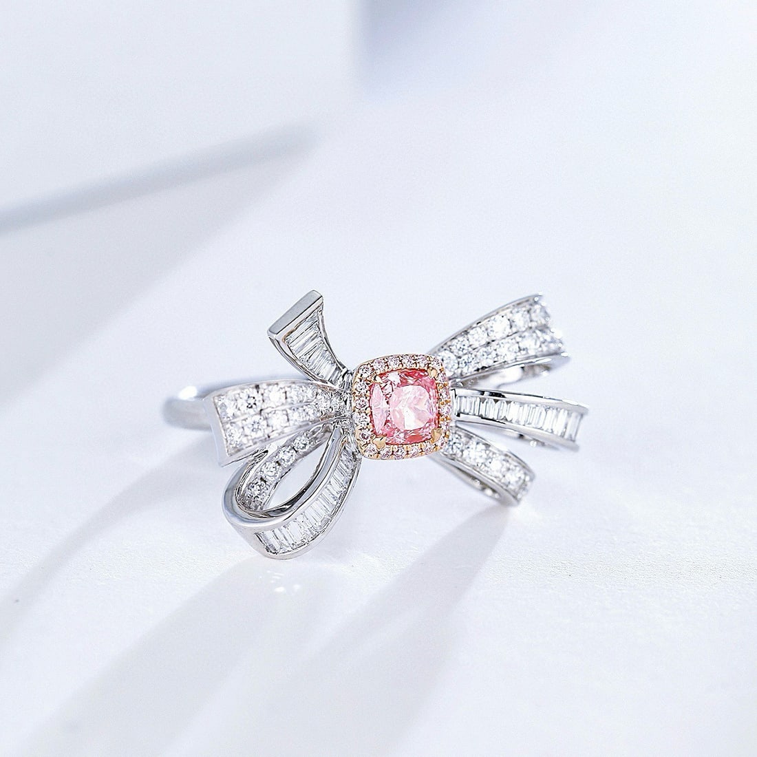 14k Gold 1.25 Ctw Natural Pink Diamond & Diamond Ring - 5