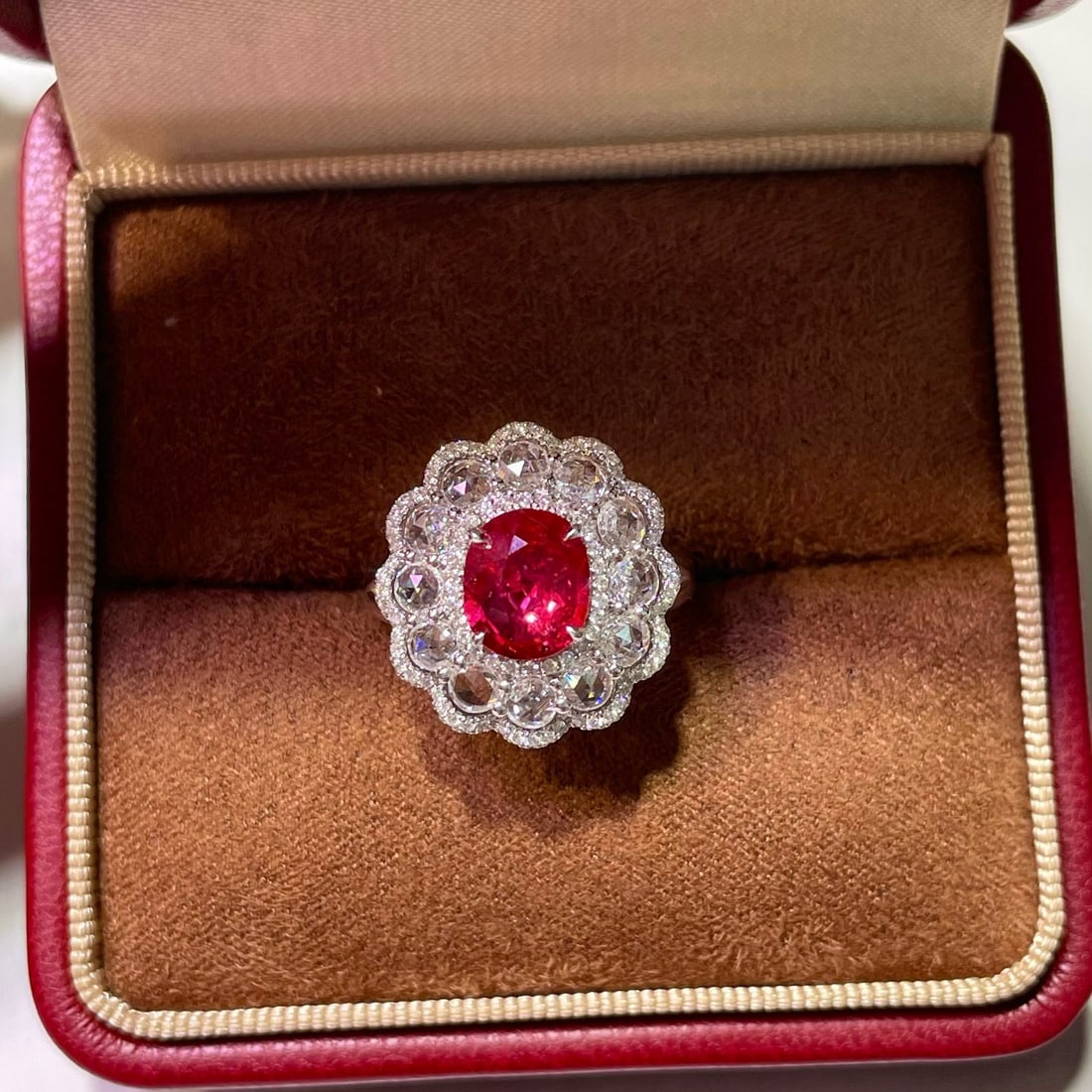 14k Gold 2.60 Ctw Natural Ruby & Diamond Ring - 3