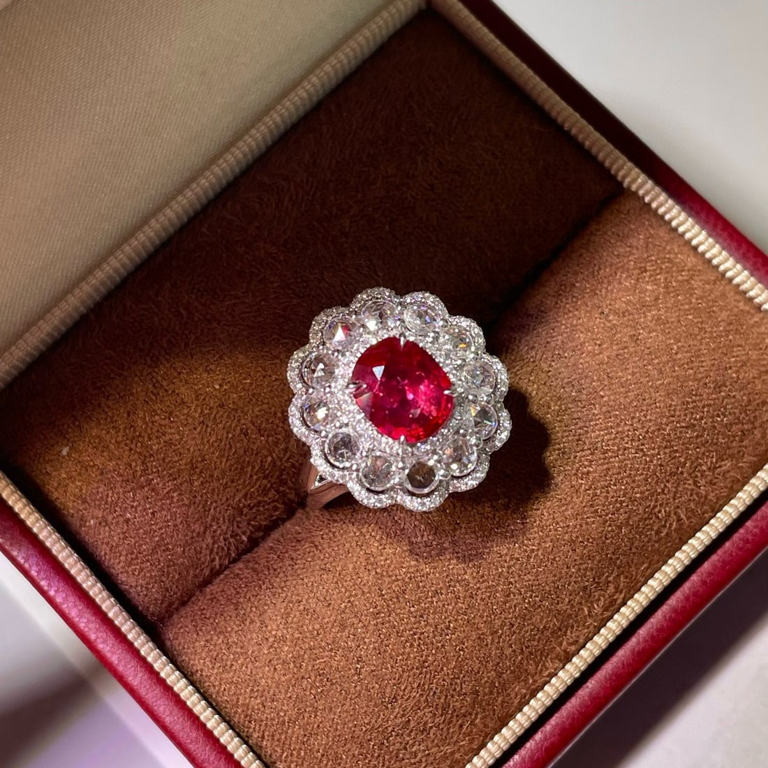 14k Gold 2.60 Ctw Natural Ruby & Diamond Ring - 4