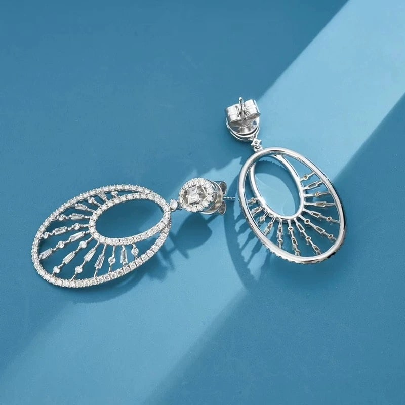 14k Gold 2.23 Ct Natural H Diamond Earrings - 2