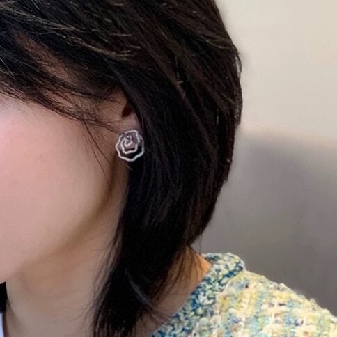 14k Gold 0.68 Ct Natural H Diamond Earrings - 2