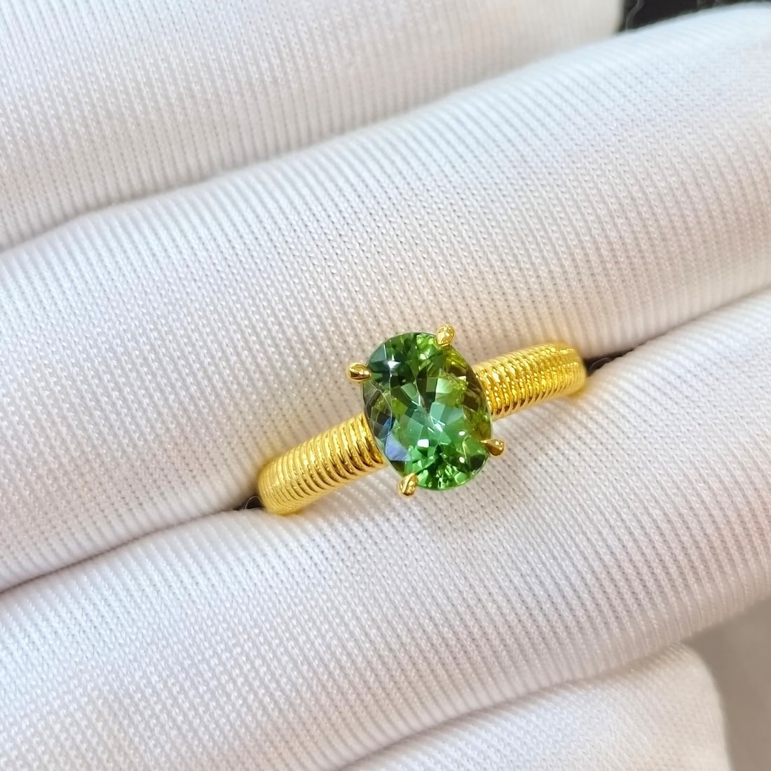 14k Gold 1.39 Ct Natural Tourmaline Ring - 2