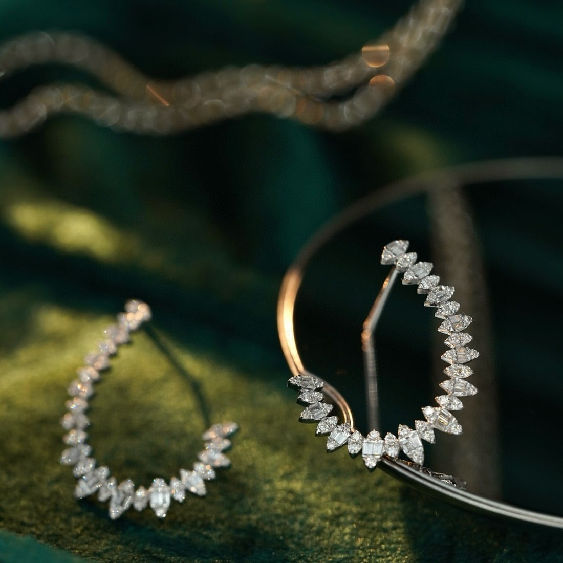 14k Gold 0.58 Ct Natural H Diamond Earrings - 2