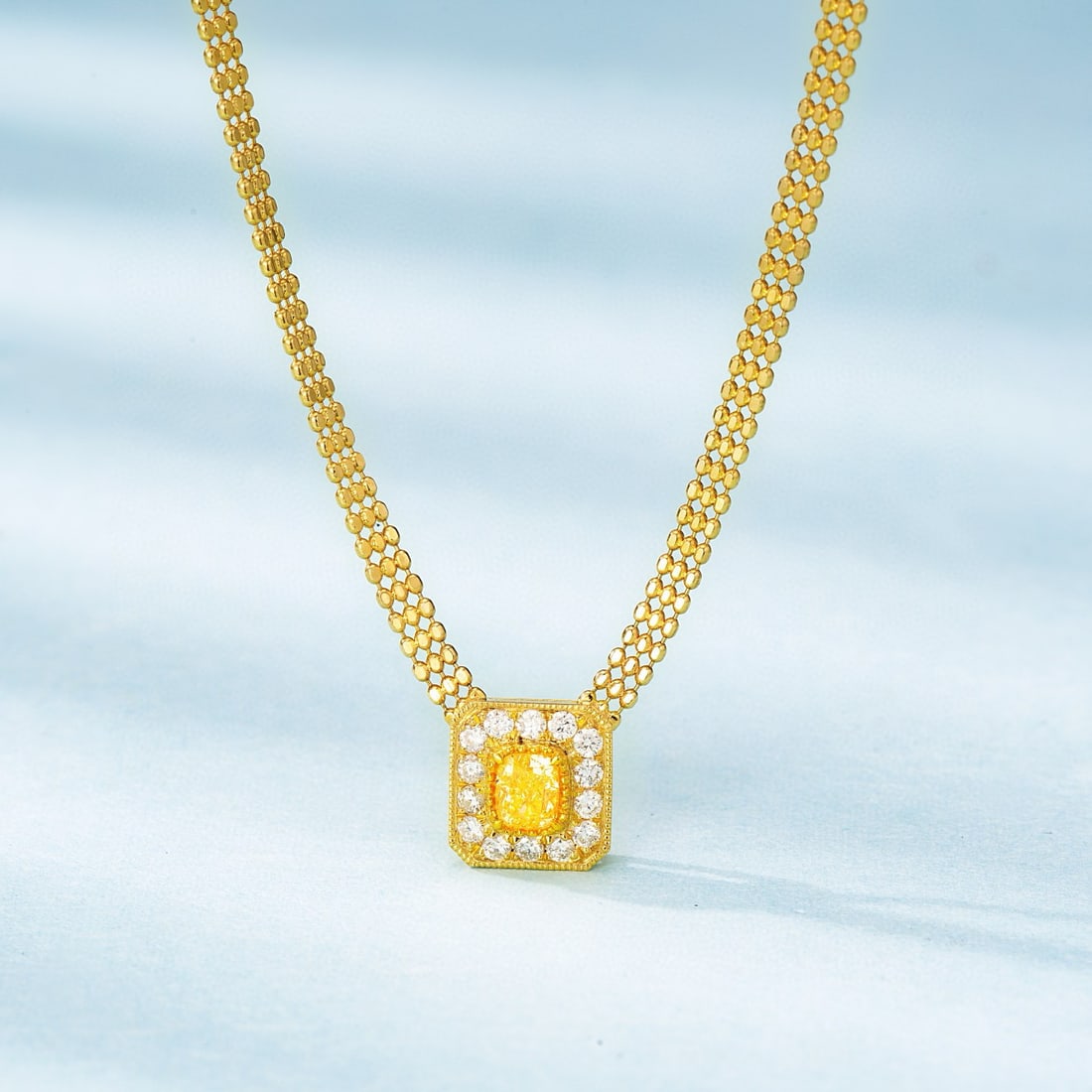 14k Gold 1.16 Ctw Natural Yellow Diamond & Diamond Jewelry Set - 2