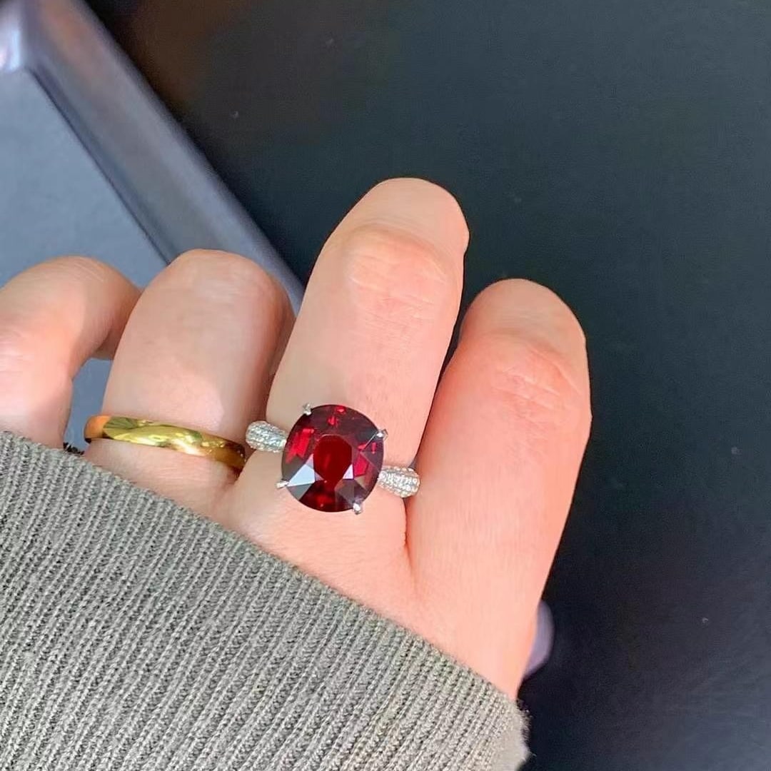 14k Gold 6.25 Ctw Natural Tourmaline & Diamond Ring - 2