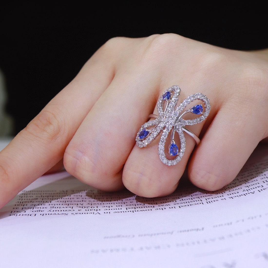 14k Gold 2.81 Ctw Natural Sapphire & Diamond Ring - 6