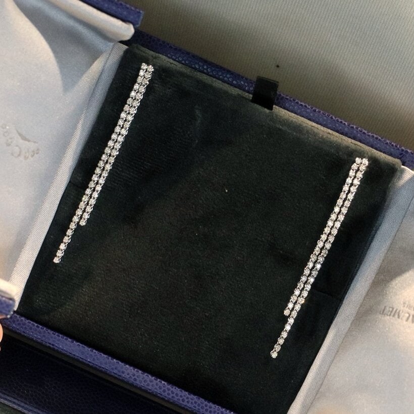 14k Gold 1.1 Ct Natural H Diamond Earrings - 3