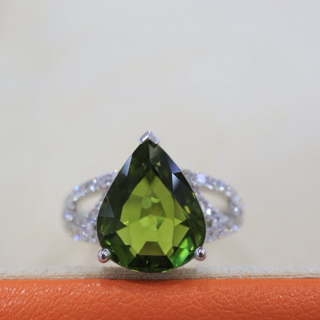 14k Gold 5.90 Ctw Natural Tourmaline & Diamond Ring - 6