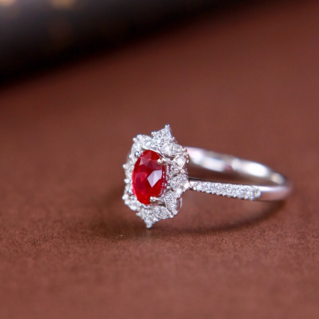 14k Gold 1.21 Ctw Natural Ruby & Diamond Ring - 3