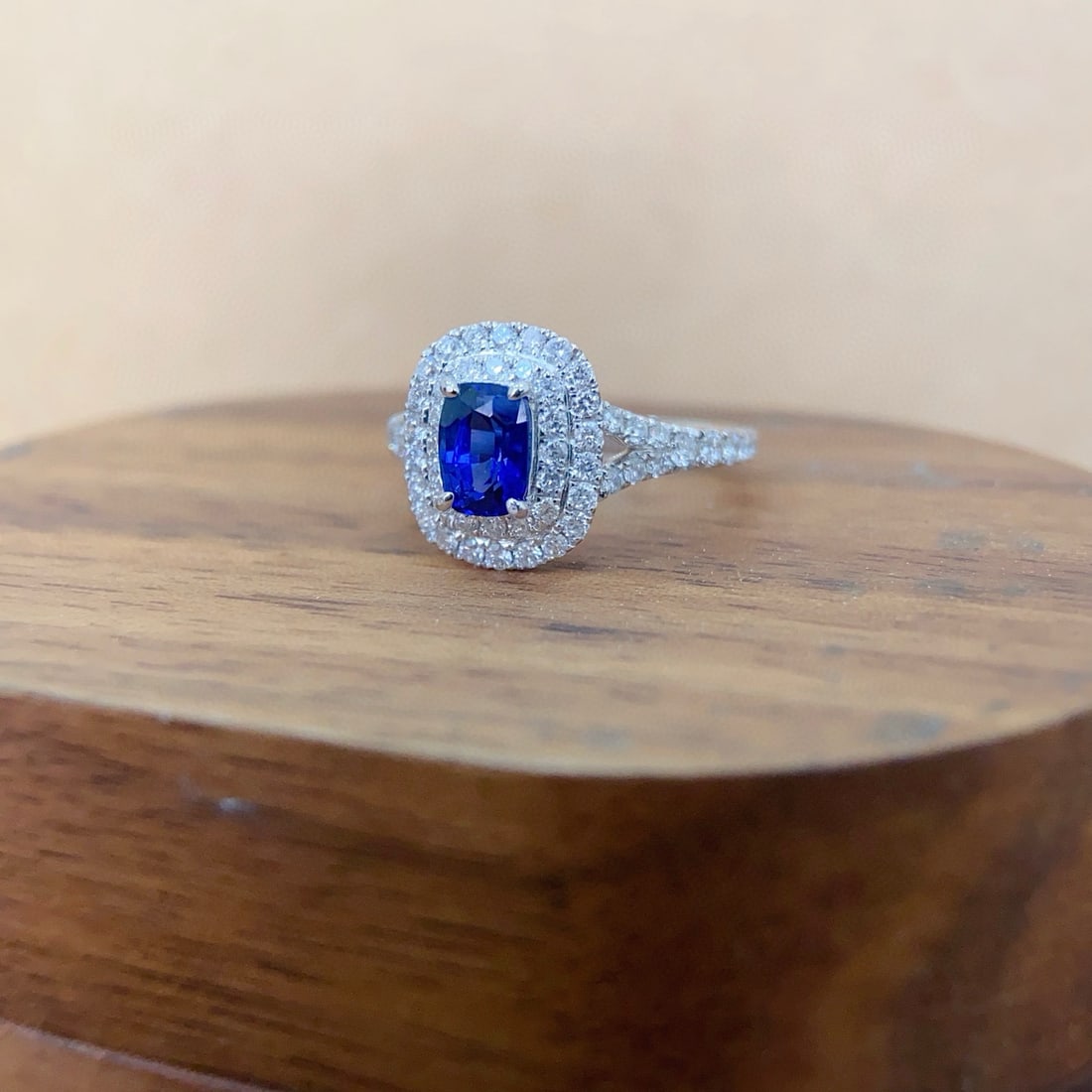 14k Gold 1.70 Ctw Natural Sapphire & Diamond Ring - 2