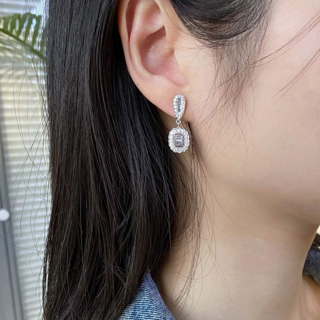 14k Gold 0.7 Ct Natural H Diamond Earrings - 3