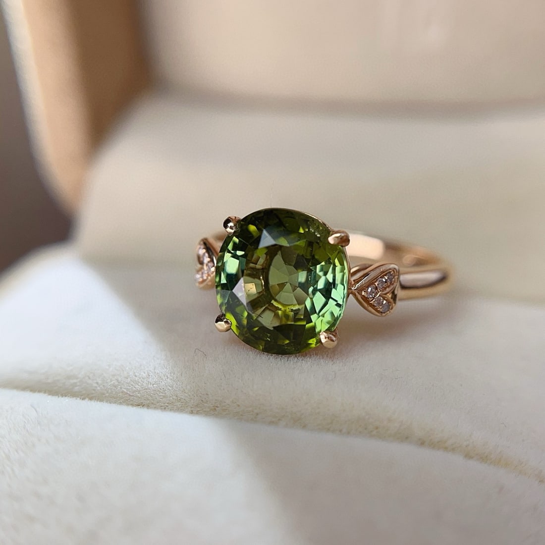 14k Gold 3.60 Ct Natural Tourmaline & Diamond Ring - 2