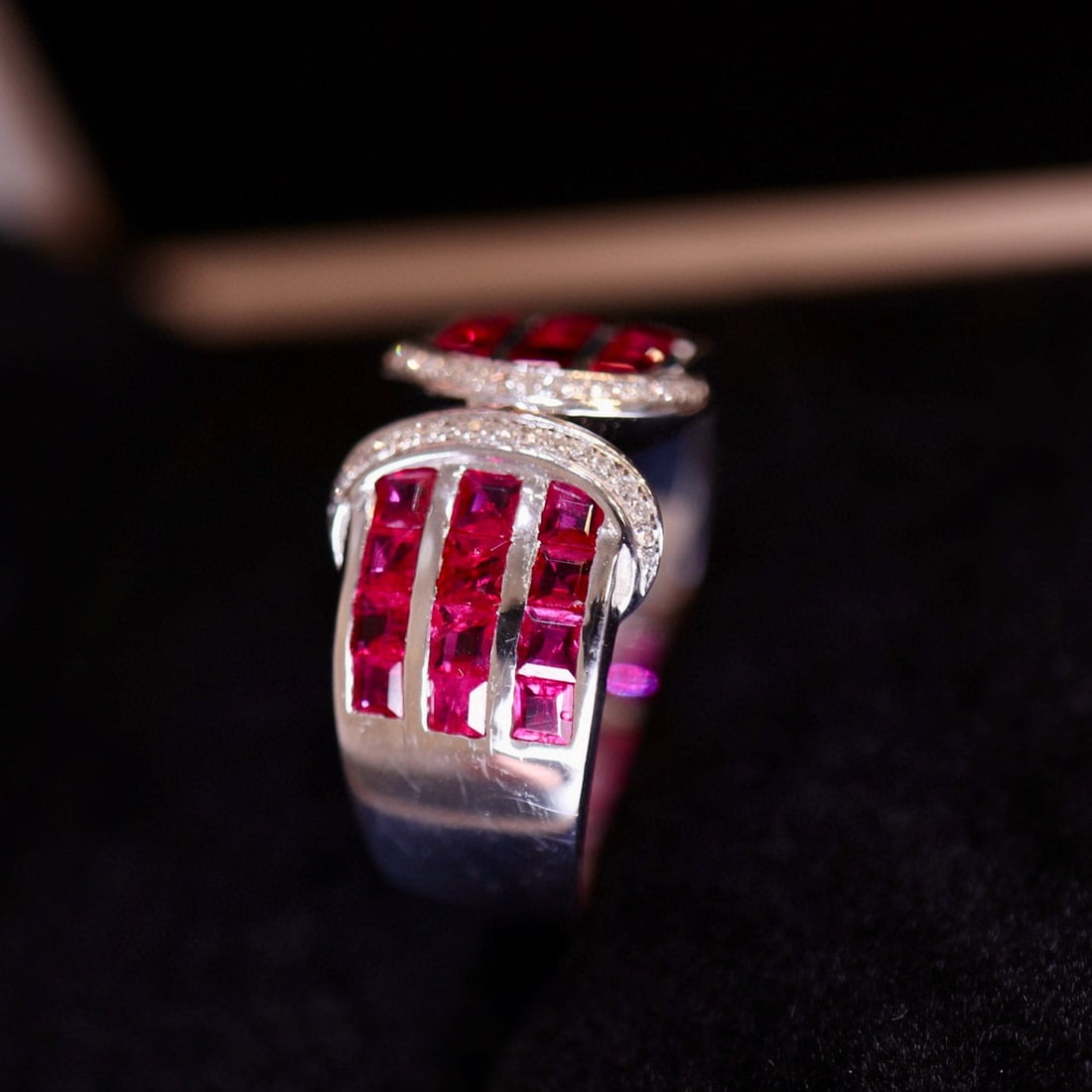 14k Gold 1.26 Ct Natural Ruby & Diamond Ring - 2