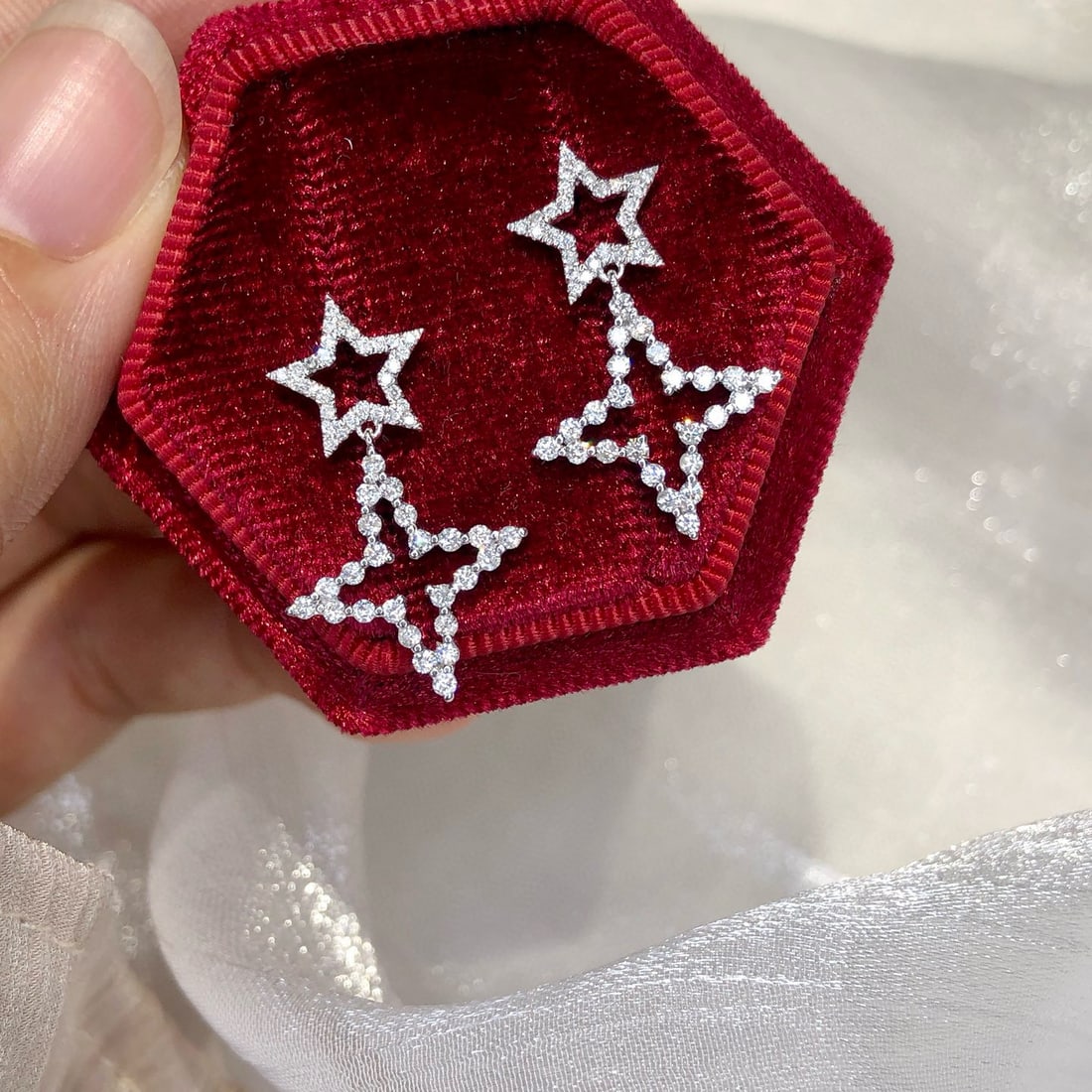 14k Gold 0.68 Ct Natural H Diamond Earrings - 3