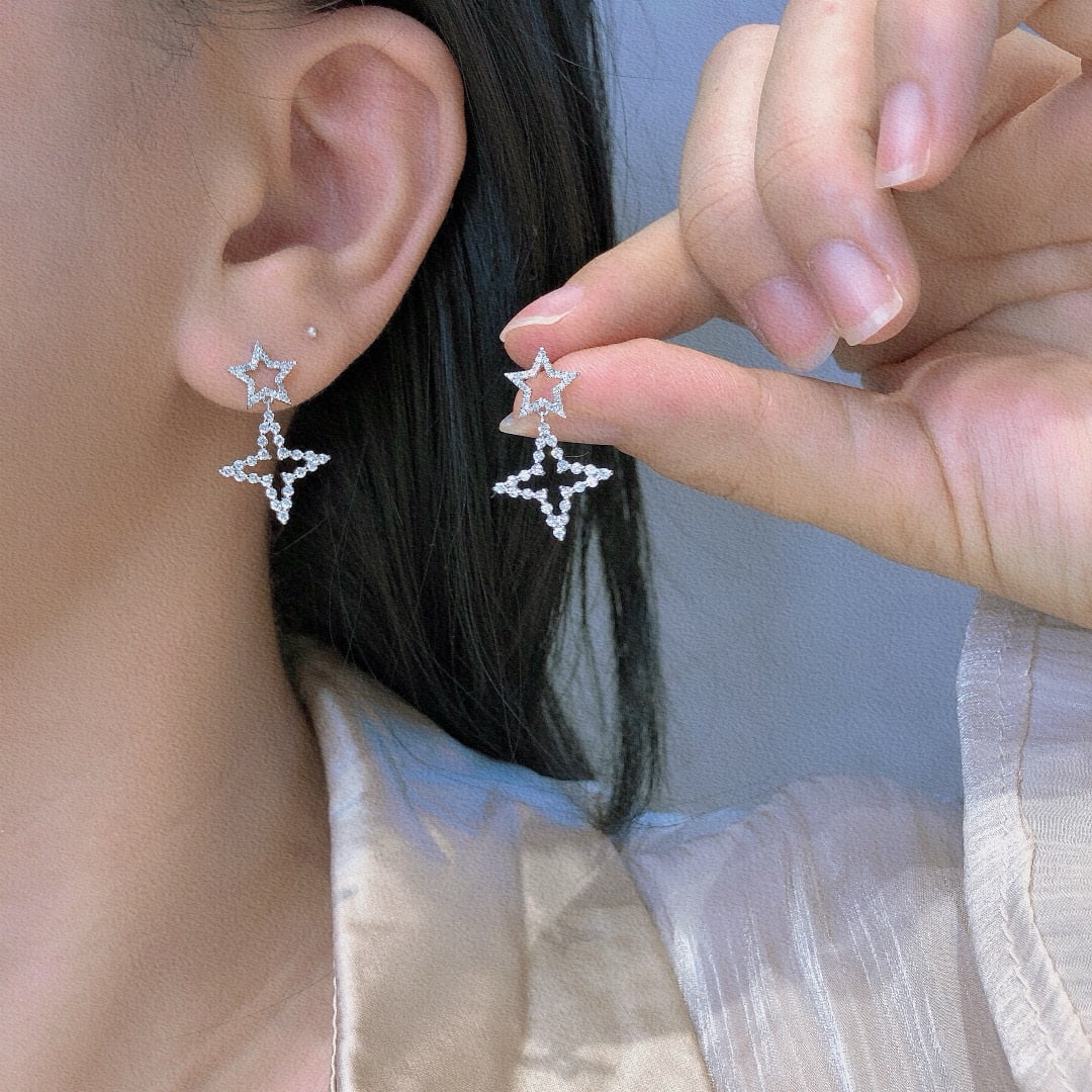 14k Gold 0.68 Ct Natural H Diamond Earrings - 7