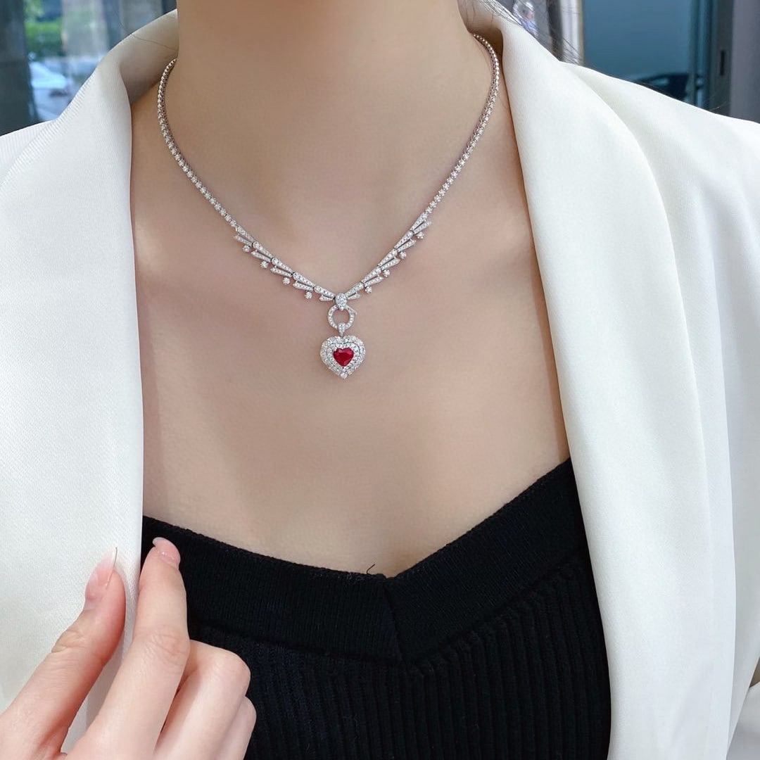 14k Gold 2.34 Ctw Natural Ruby & Diamond Ring/pendant( Without Chain ) - 3