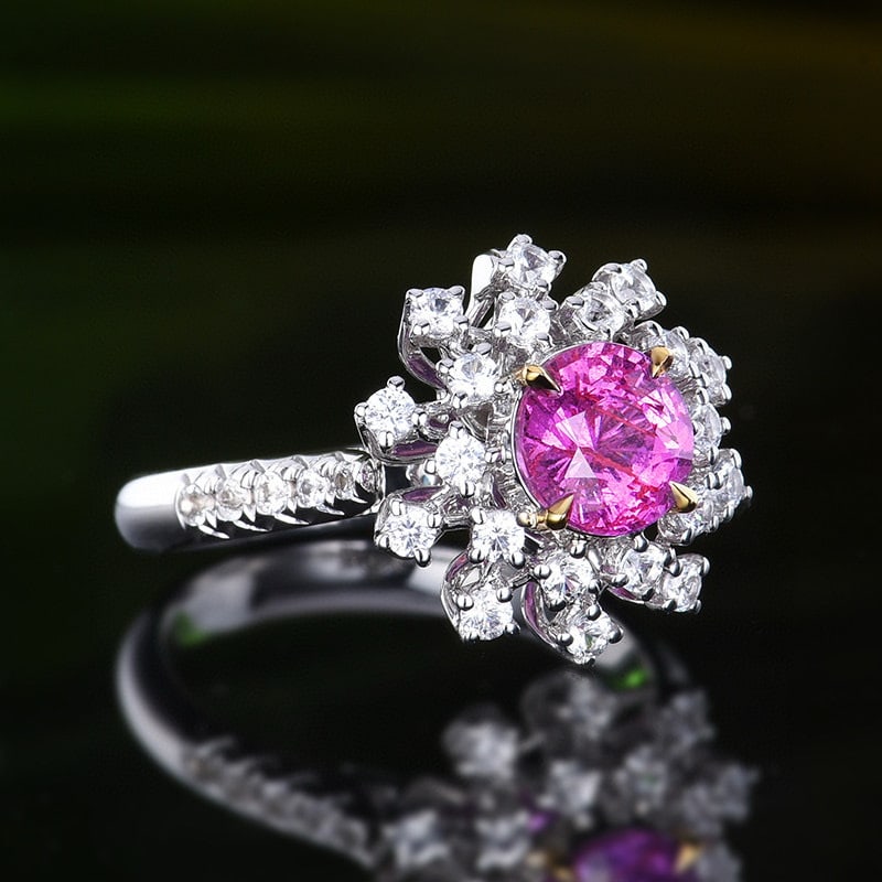 14k Gold 1.61 Ctw Natural Sapphire & Diamond Ring/pendant( Without Chain ) - 3