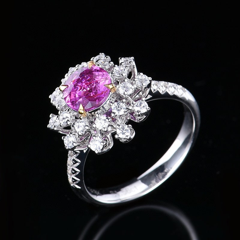 14k Gold 1.61 Ctw Natural Sapphire & Diamond Ring/pendant( Without Chain ) - 4