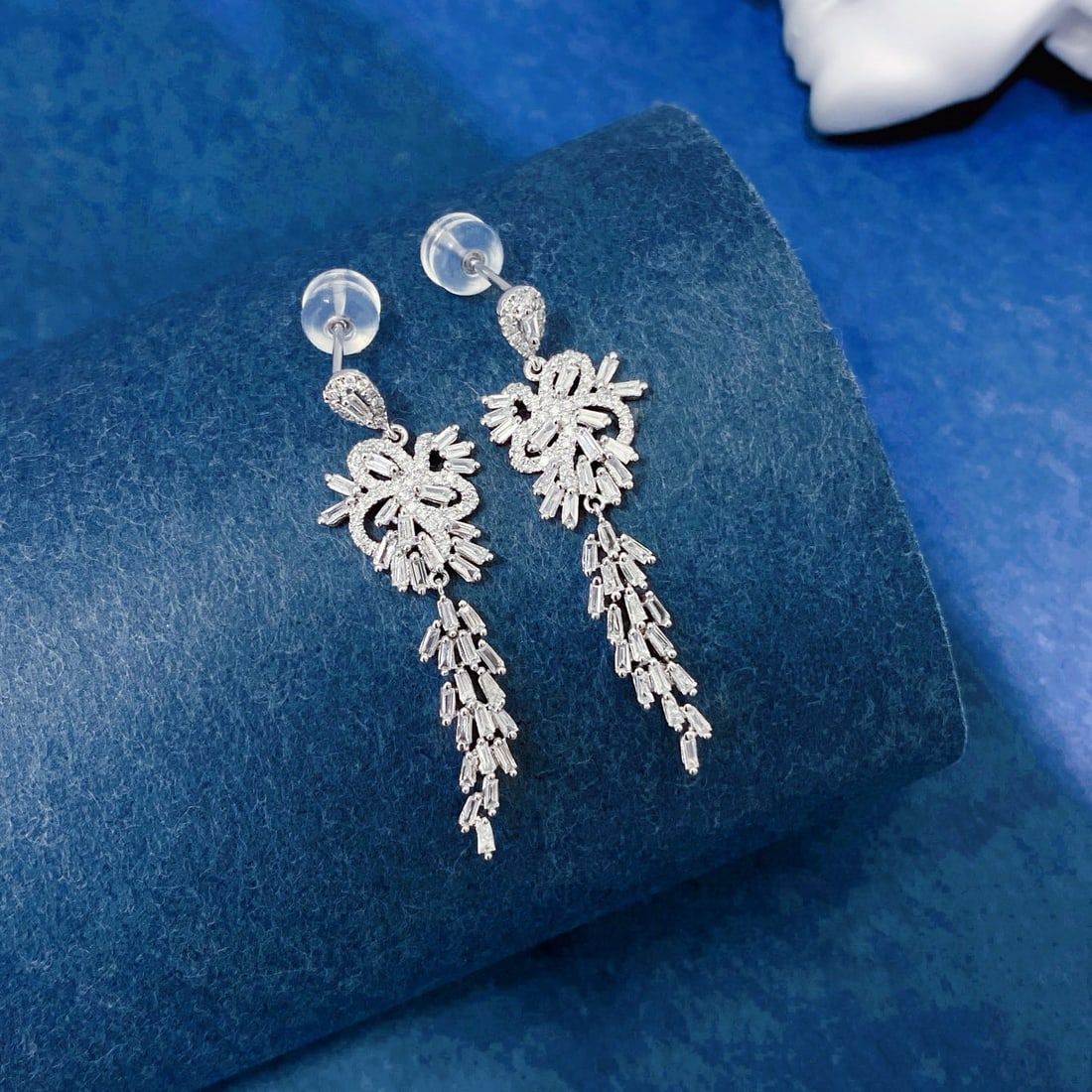 14k Gold 1 Ct Natural H Diamond Earrings - 5