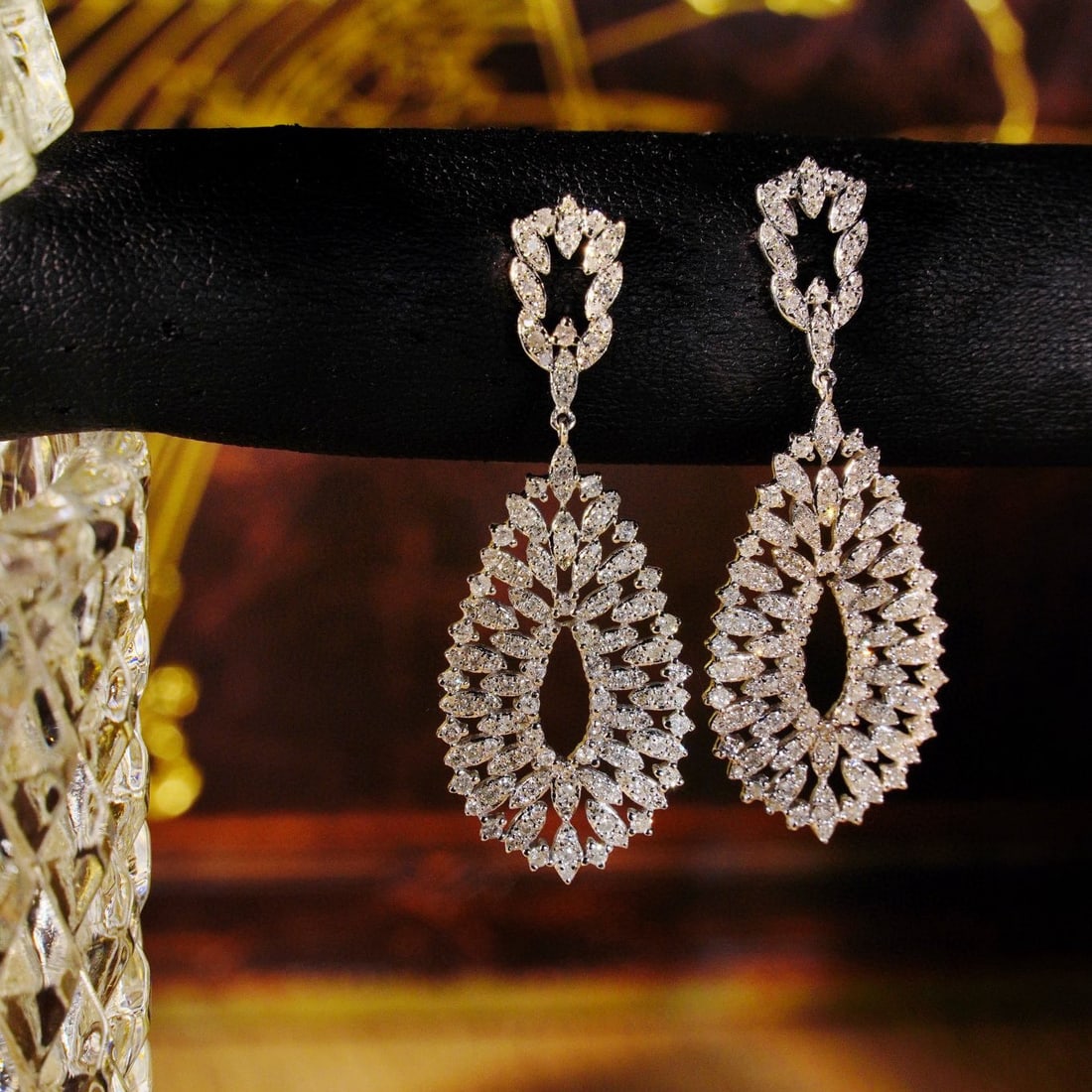 14k Gold 1.2 Ct Natural H Diamond Earrings - 4