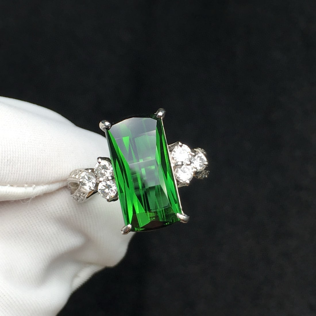 14k Gold 4.93 Ctw Natural Tourmaline & Diamond Ring - 3