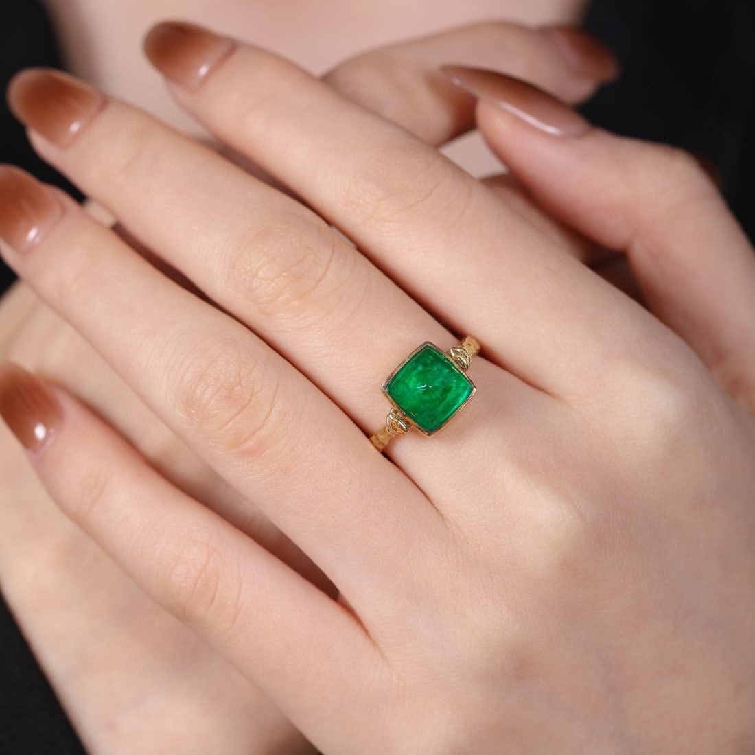14k Gold 2.73 Ct Natural Emerald Ring - 4