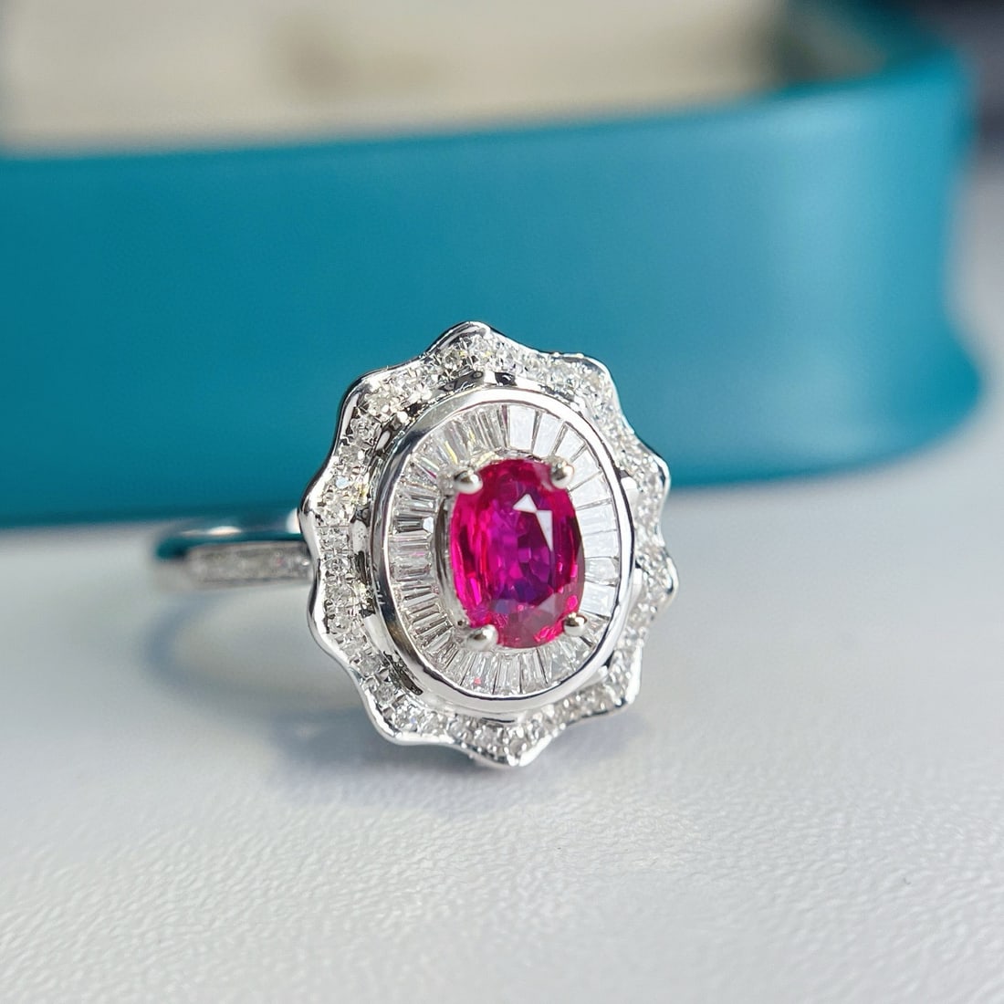 14k Gold 0.80 Ct Natural Ruby & Diamond Ring/pendant( Without Chain ) - 6