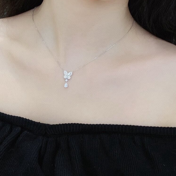 Gia Certified 14k Gold 0.78 Ctw Natural F Vvs1 Pear Diamond Necklace - 5