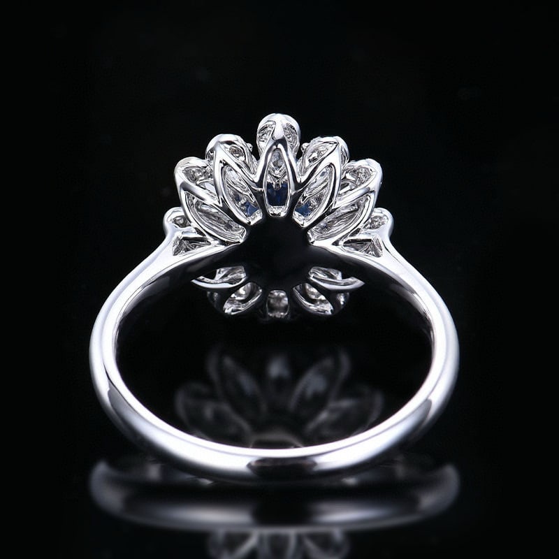 14k Gold 1.08 Ctw Natural Sapphire & Diamond Ring - 5