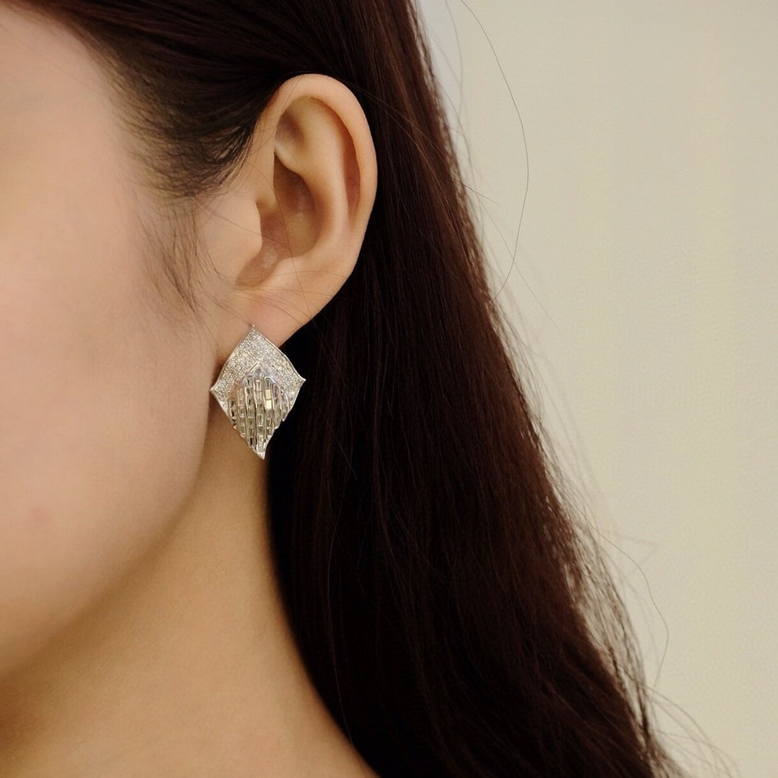 14k Gold 1.84 Ct Natural H Diamond Earrings - 6