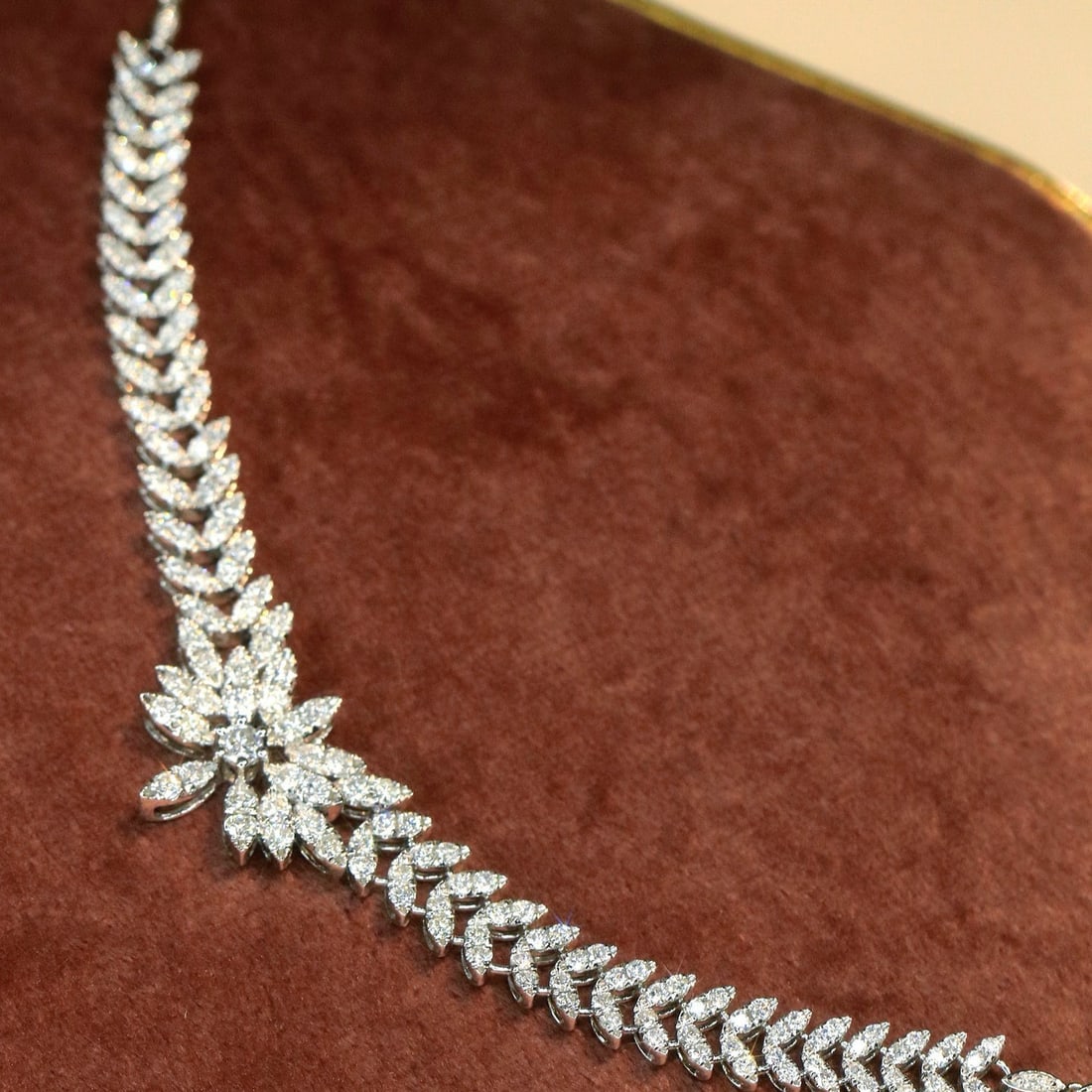 14k Gold 3.14 Ct Natural H Diamond Necklace - 8