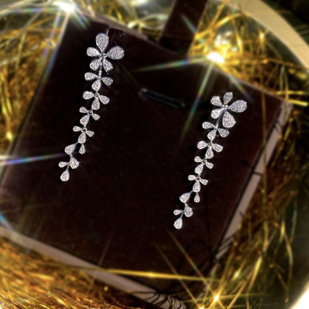 14k Gold 0.4 Ct Natural H Diamond Earrings - 2