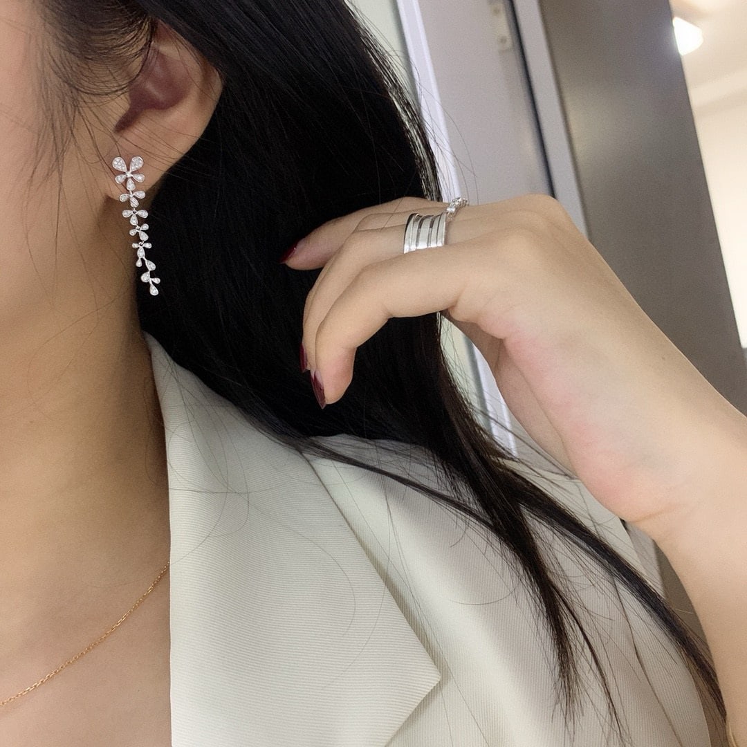 14k Gold 0.4 Ct Natural H Diamond Earrings - 5