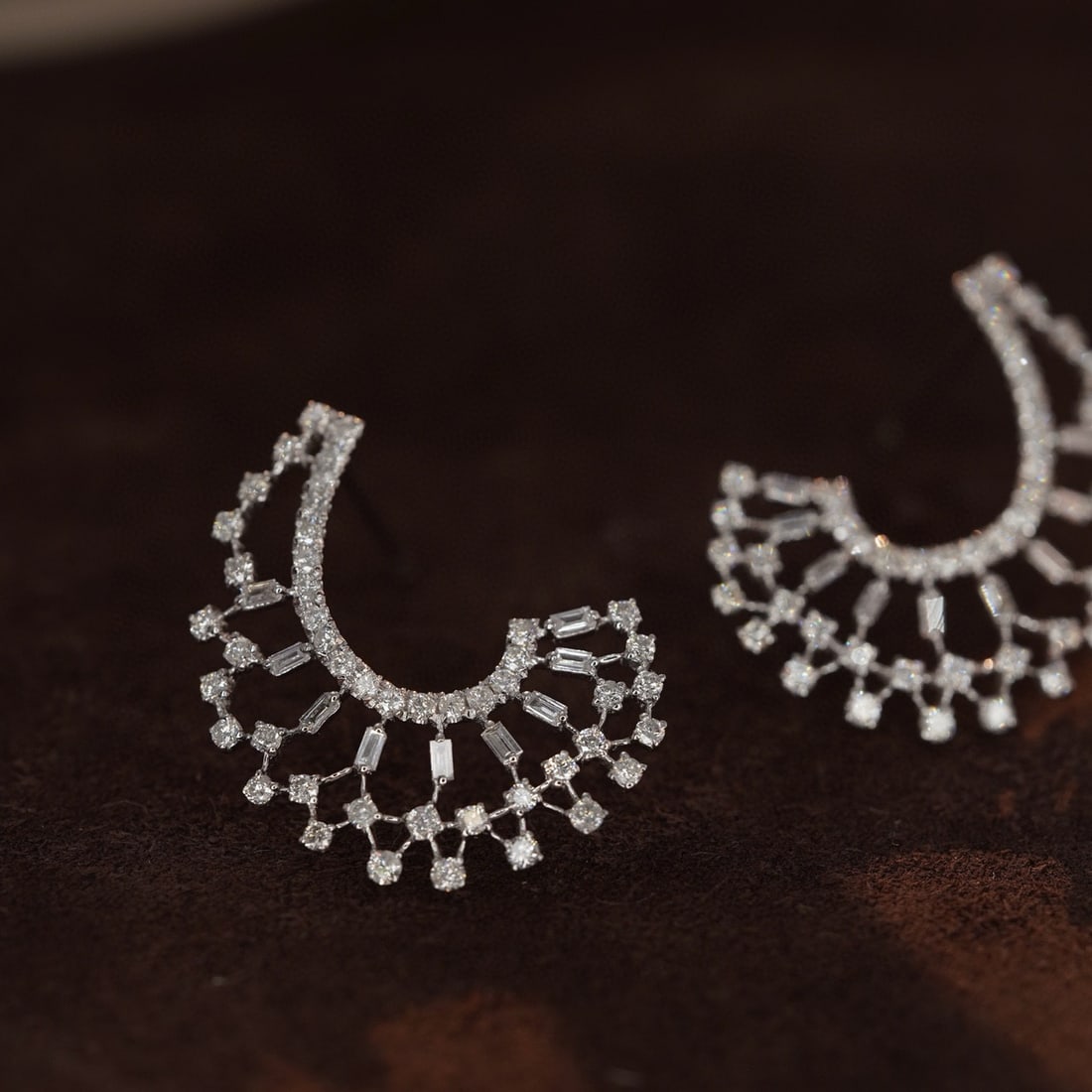 14k Gold 0.86 Ct Natural H Diamond Earrings - 2