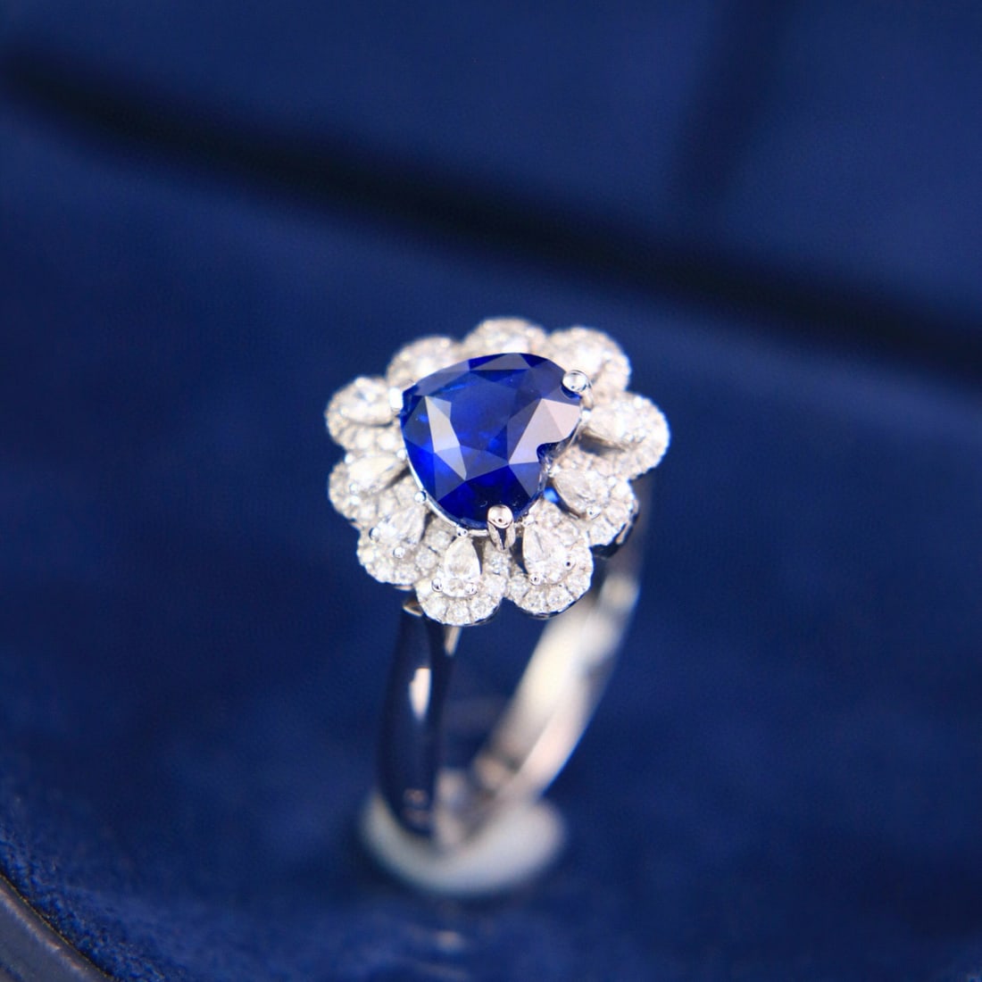 14k Gold 2.04 Ctw Natural Sapphire & Diamond Ring/pendant( Without Chain ) - 3