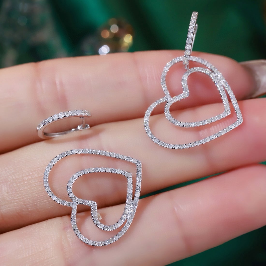 14k Gold 0.8 Ct Natural H Diamond Earrings - 4