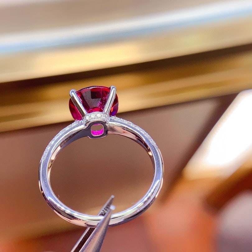 14k Gold 4.40 Ctw Natural Tourmaline & Diamond Ring - 5