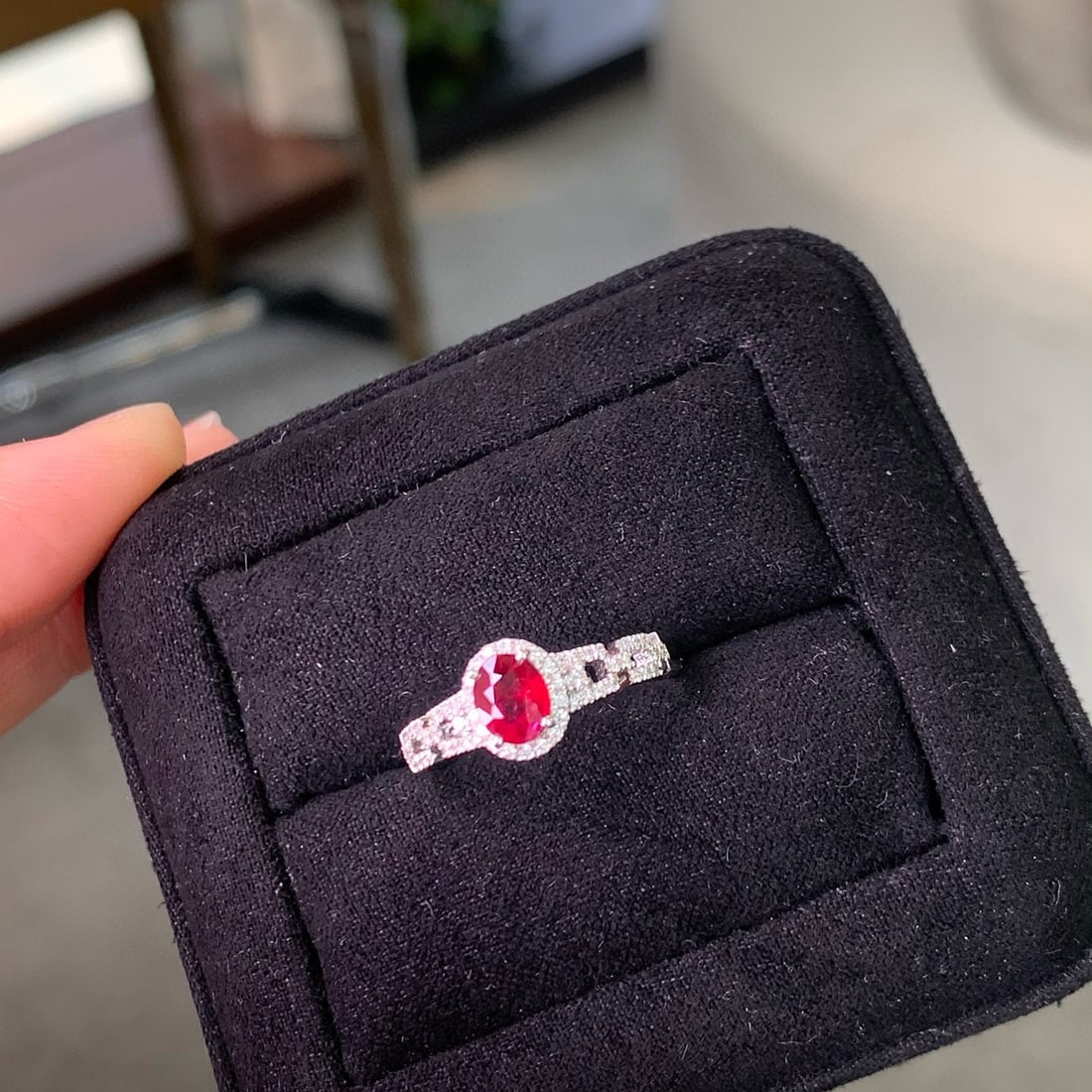 14k Gold 0.83 Ctw Natural Ruby & Diamond Ring - 3